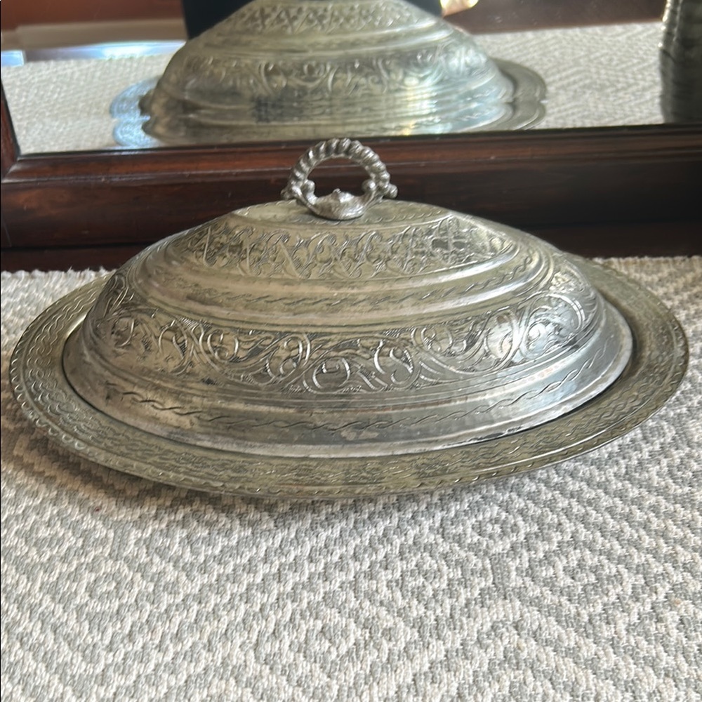 Elegant Silver Plated Serving Dish